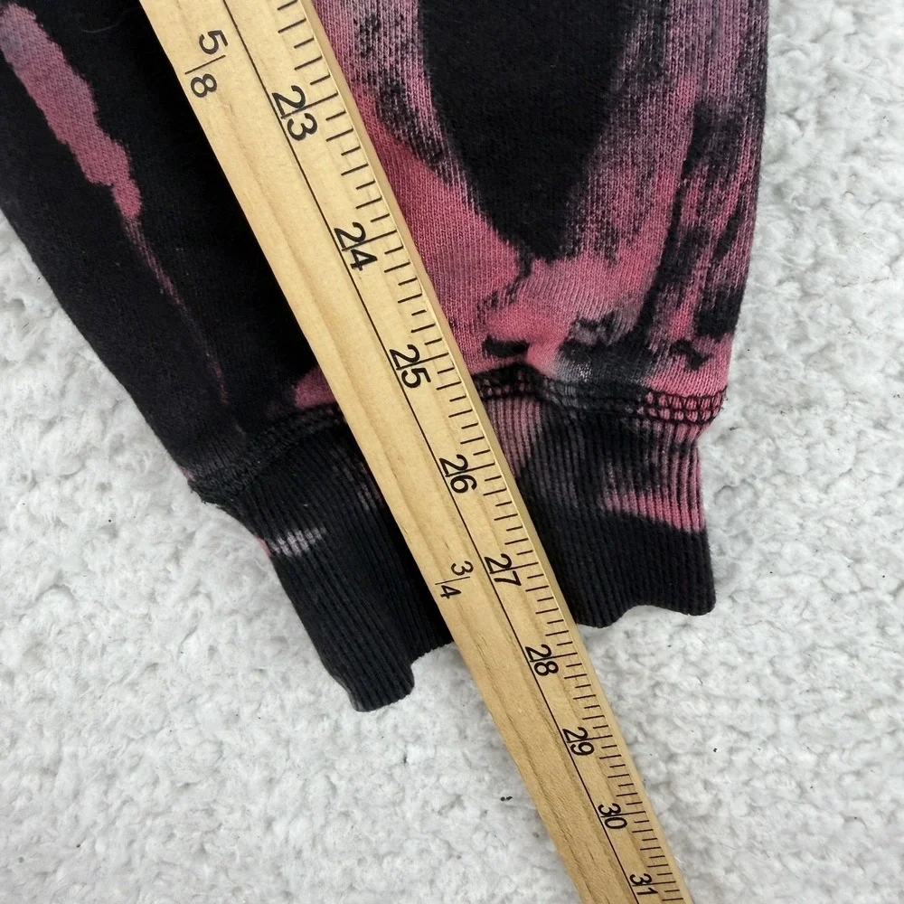 YoungLA Sweatpants Mens Small Black Tie Dye French Terry Jogger Pants Zip Pocket